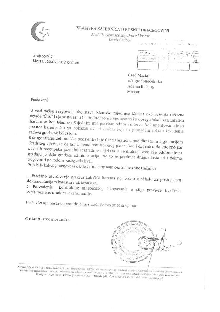 Zahtjev IZ za arheološka iskopavanja.jpg - Ako laže koza ne laže rog, ako lažu novinari HMS-a i kolumnisti ne lažu činjenice